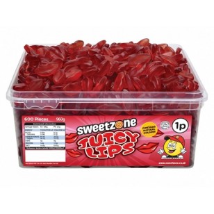 Sweetzone 100% Halal Jelly Sweets Juicy Cherry Lips Tub Of 600pcs Sweetzone 100% Halal Jelly Sweets Juicy Cherry Lips Tub Of 600pcs